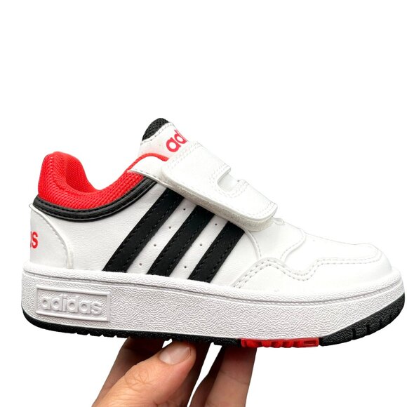 Adidas Toddler Boys Slip on Shoes Size 7 White Black Red Comfortable Sneakers - Picture 10 of 15